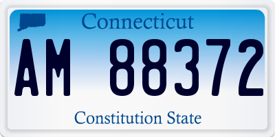 CT license plate AM88372