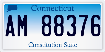 CT license plate AM88376
