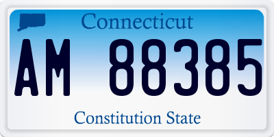 CT license plate AM88385