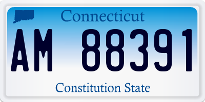 CT license plate AM88391
