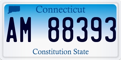 CT license plate AM88393