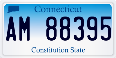 CT license plate AM88395