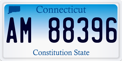 CT license plate AM88396