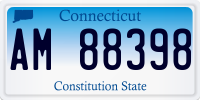 CT license plate AM88398