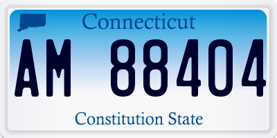 CT license plate AM88404