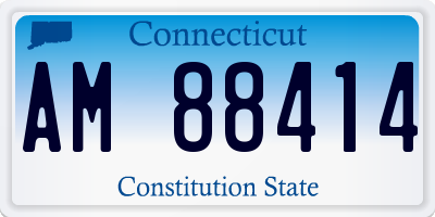 CT license plate AM88414