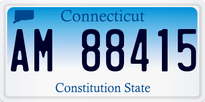 CT license plate AM88415