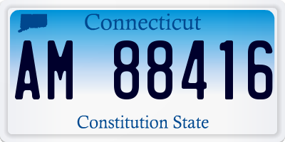 CT license plate AM88416