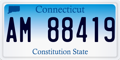 CT license plate AM88419