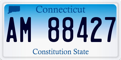 CT license plate AM88427