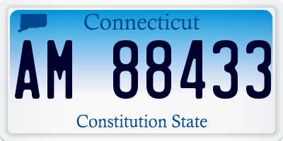 CT license plate AM88433
