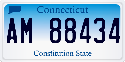CT license plate AM88434