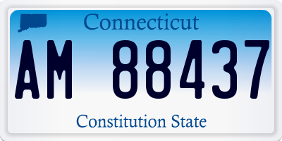 CT license plate AM88437