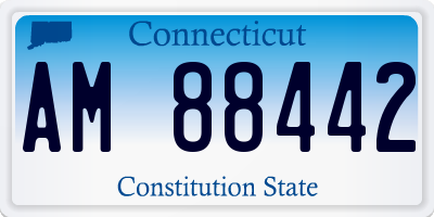 CT license plate AM88442