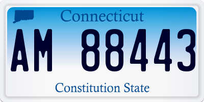 CT license plate AM88443