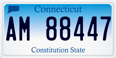 CT license plate AM88447