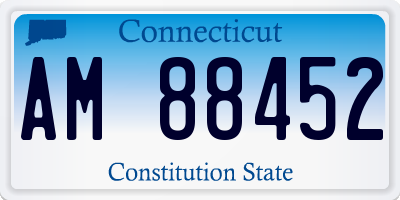 CT license plate AM88452