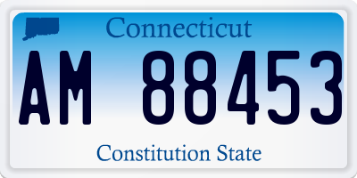 CT license plate AM88453