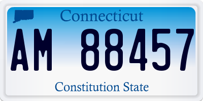 CT license plate AM88457