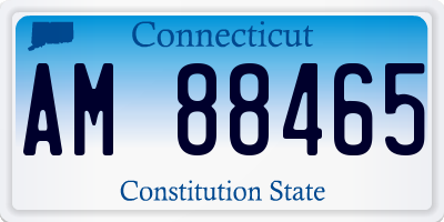 CT license plate AM88465