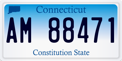 CT license plate AM88471