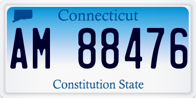 CT license plate AM88476