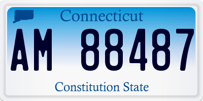 CT license plate AM88487