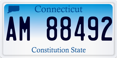 CT license plate AM88492