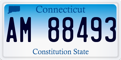 CT license plate AM88493