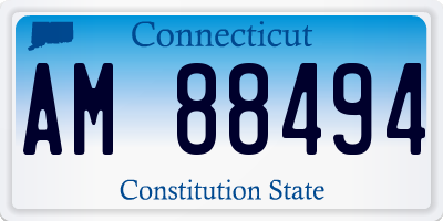 CT license plate AM88494