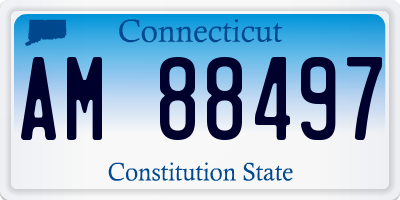CT license plate AM88497