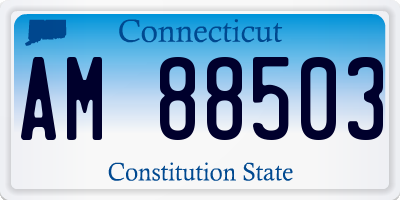 CT license plate AM88503