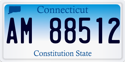 CT license plate AM88512