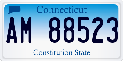 CT license plate AM88523