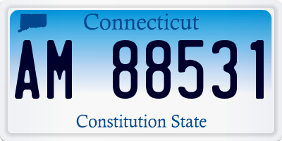 CT license plate AM88531