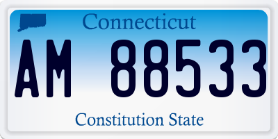 CT license plate AM88533