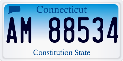 CT license plate AM88534