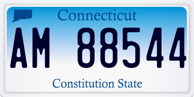 CT license plate AM88544
