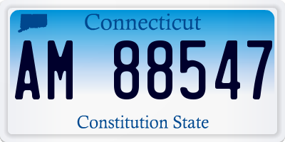 CT license plate AM88547