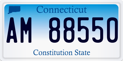 CT license plate AM88550