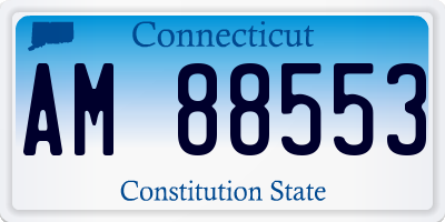 CT license plate AM88553