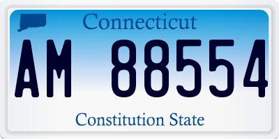 CT license plate AM88554