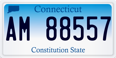 CT license plate AM88557