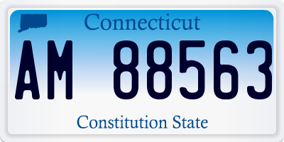 CT license plate AM88563