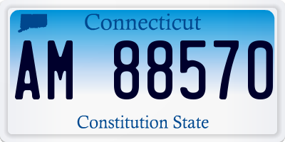 CT license plate AM88570
