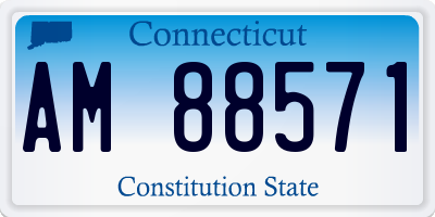 CT license plate AM88571
