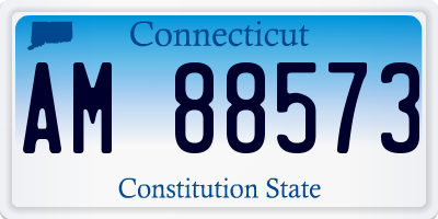 CT license plate AM88573