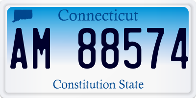 CT license plate AM88574