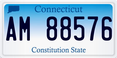 CT license plate AM88576
