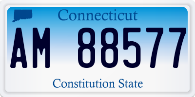 CT license plate AM88577